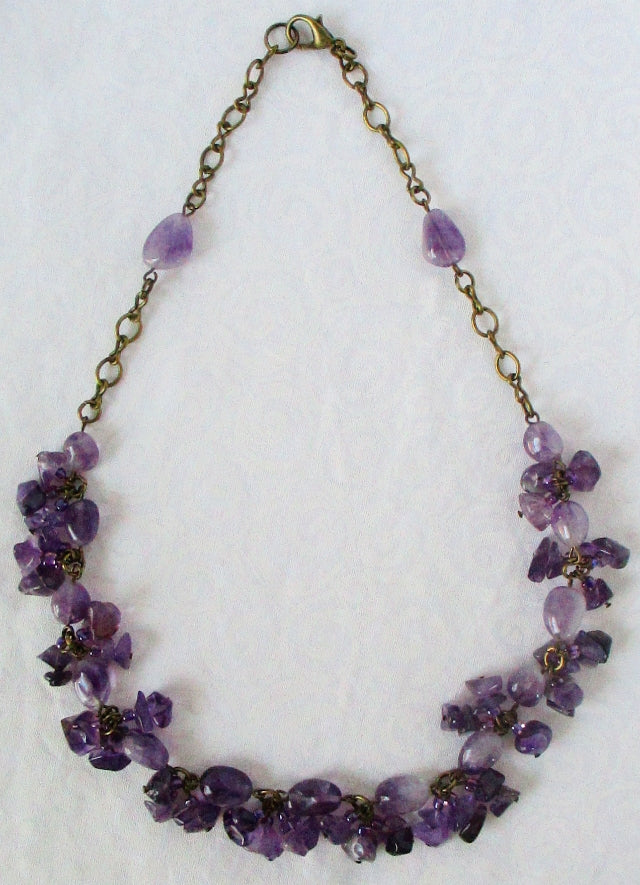 Amethyst Chip Necklace - Juicybeads Jewelry