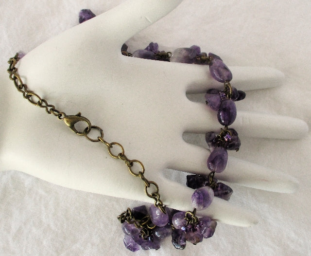 Amethyst Chip Necklace - Juicybeads Jewelry