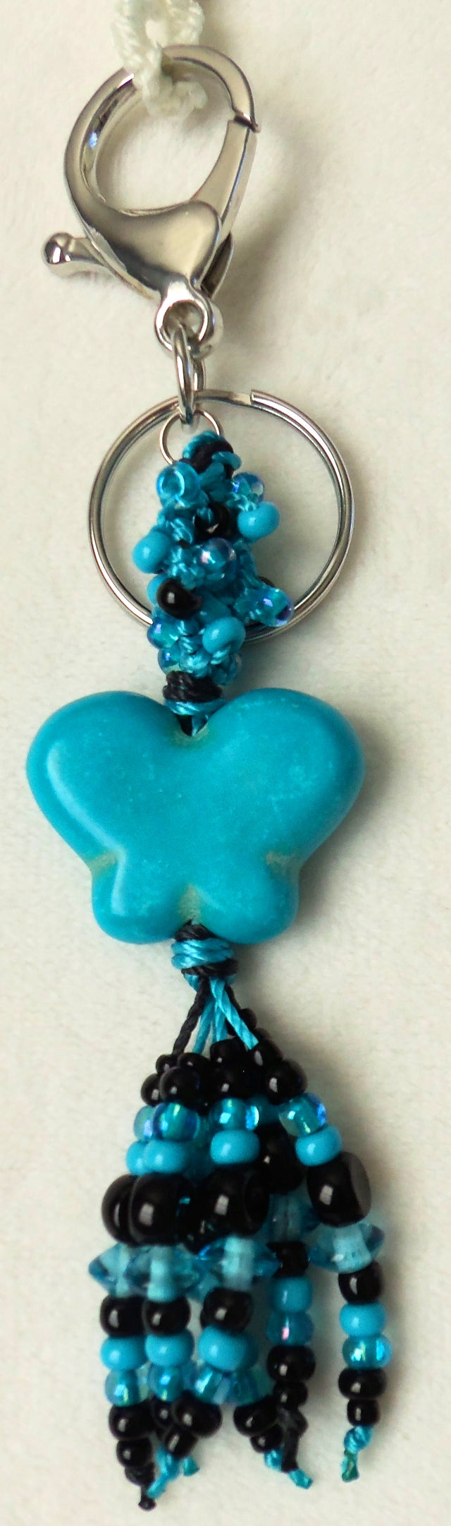 Black & Blue Butterfly Keychain - Juicybeads Jewelry