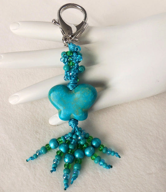 Blue & Green Butterfly Keychain - Juicybeads Jewelry