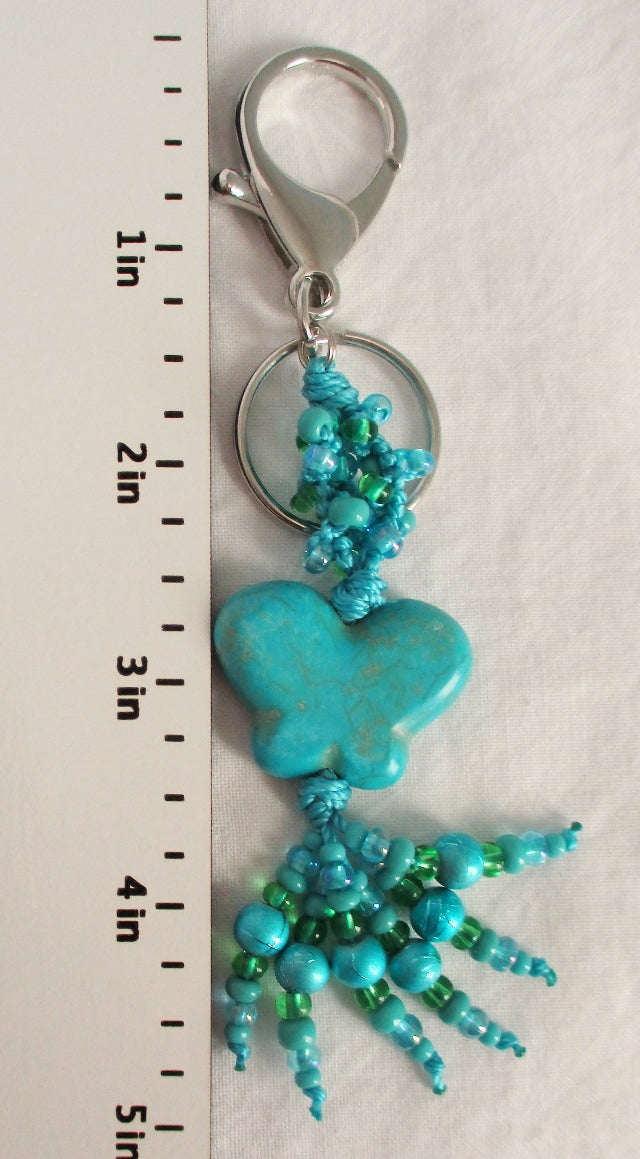 Blue & Green Butterfly Keychain - Juicybeads Jewelry