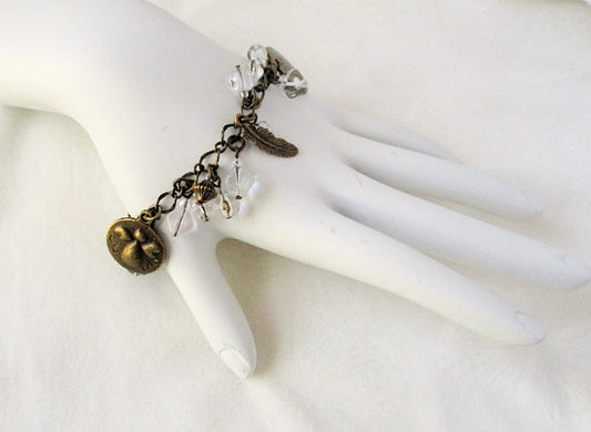 Brass Angel Charm Bracelet - Juicybeads Jewelry