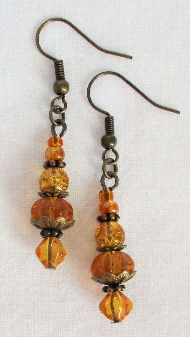 Brown Drop Earrings - Juicybeads Jewelry