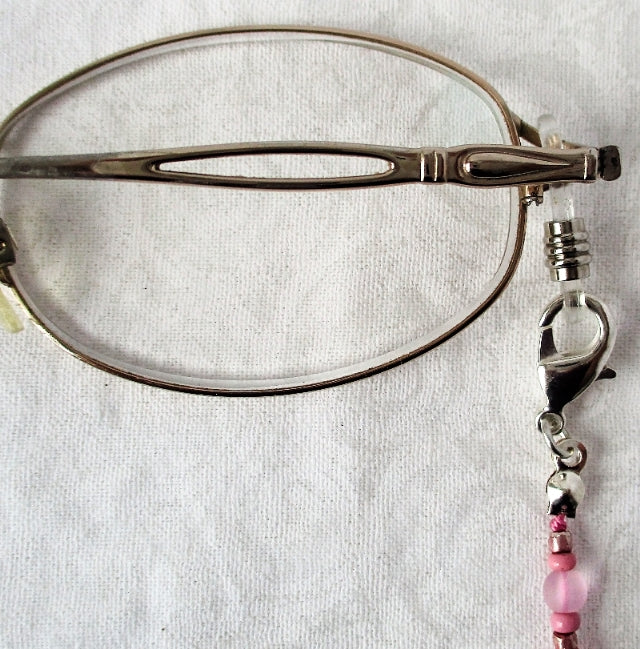 Light Pink Beaded Eyeglass Chain - juicybeads jewelry