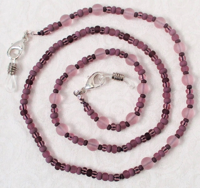 Light Purple Beaded Eyeglass Chain - juicybeads jewelry