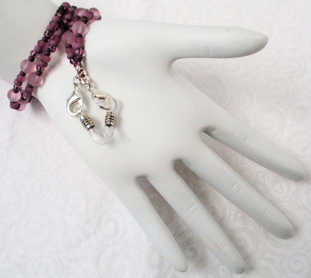 Light Purple Beaded Eyeglass Chain - juicybeads jewelry