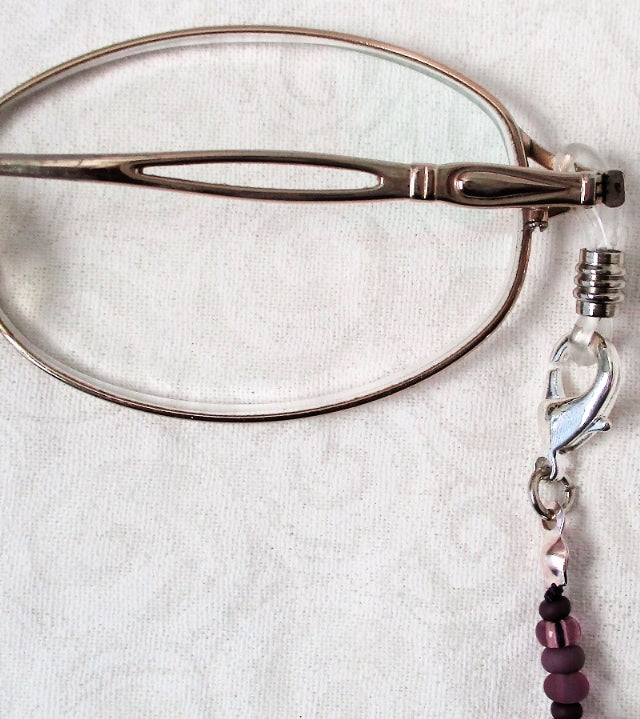 Light Purple Beaded Eyeglass Chain - juicybeads jewelry