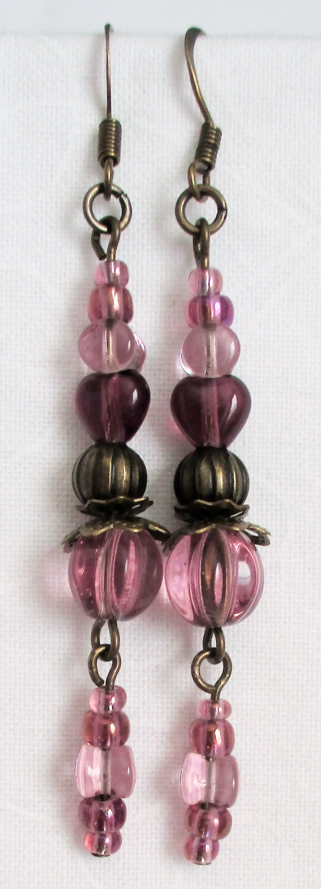 Purple Long Dangle Earrings - Juicybeads Jewelry